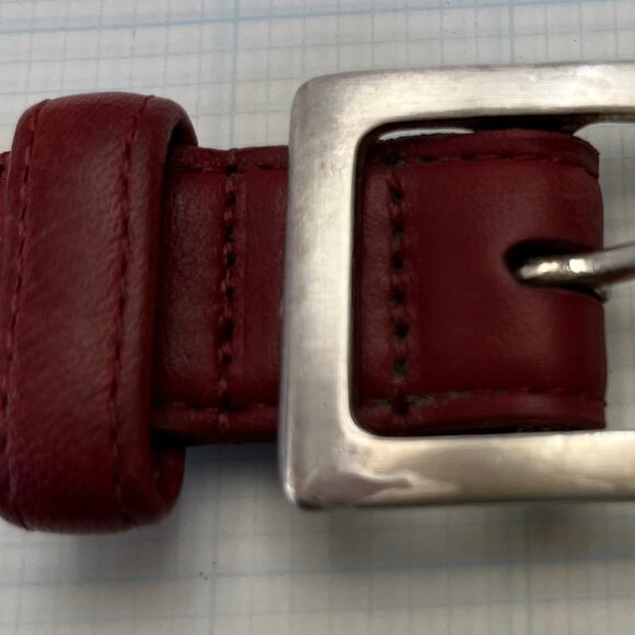 Vintage Coach Women's Belt - Red - Size Large - Square Buckle - Picture 6 of 6